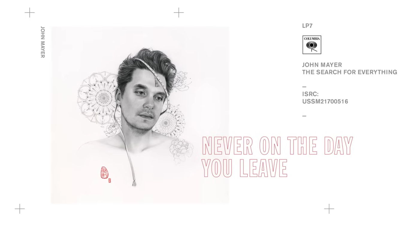 Never on the day you leave